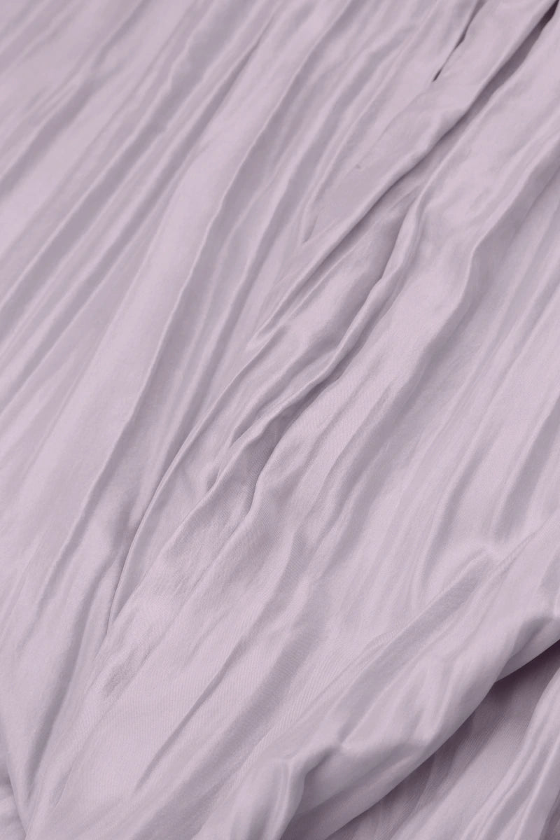 Lilac Crumpled Pure Silk Scarf