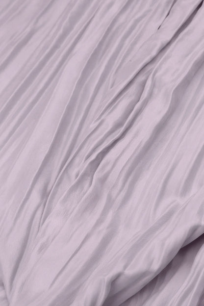 Lilac Crumpled Pure Silk Scarf