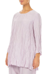 Lilac Crumpled Pure Silk Tunic 3