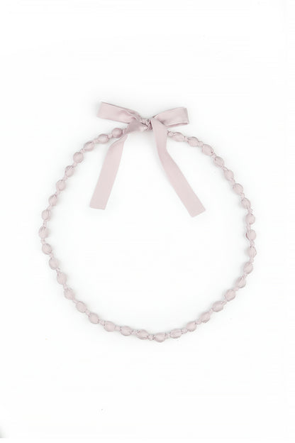 Lilac Silk Fine Bead Necklace 4