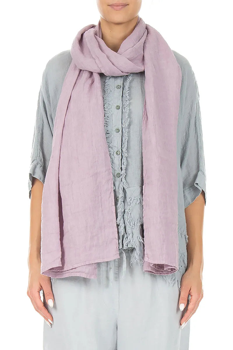 Lilac Soft Gauze Linen Scarf