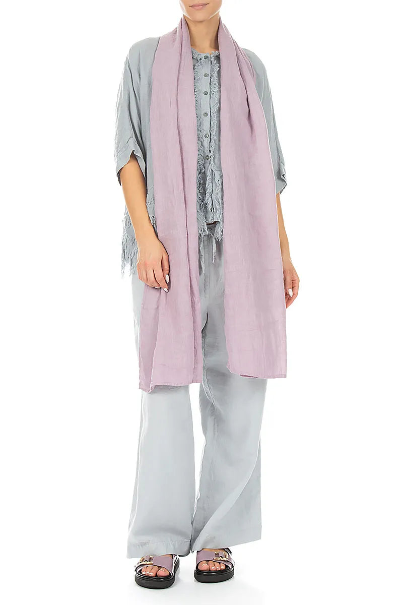 Lilac Soft Gauze Linen Scarf