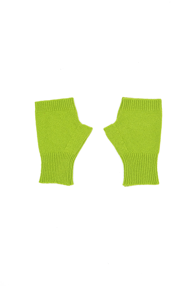 Lime Green Soft Wool Arm Warmers