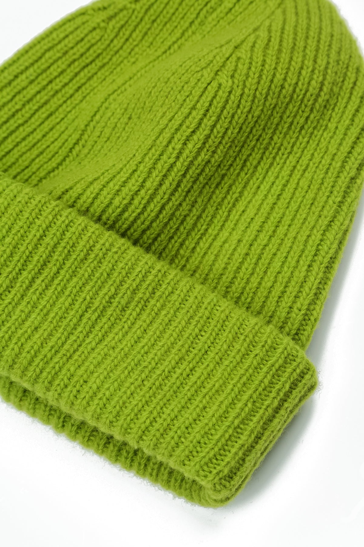 Lime Green Soft Wool Beanie Hat