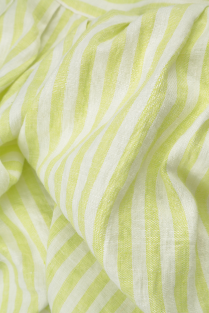 Lime Striped Linen Overlay Jacket 5