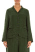 Lined Shamrock Green Mélange Linen Jacket 1