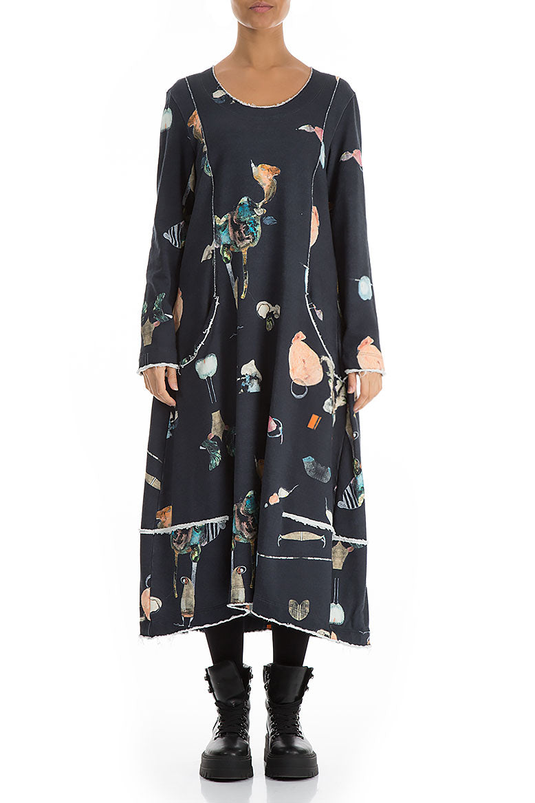 Long Flared Fairy-Tale Cotton Dress 1