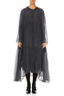 Long Black Silver Silk Chiffon Jacket 1