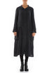 Long Buttonline Graphite Mélange Linen Jacket 1