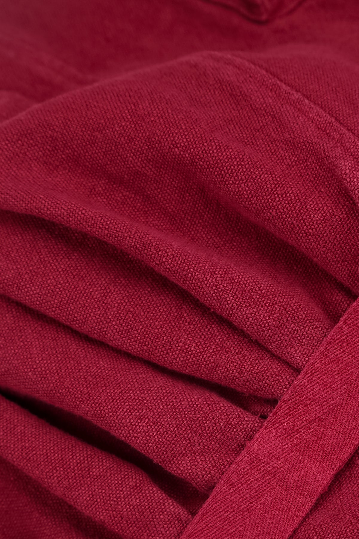 Long Buttonline Ruby Heavy Linen Jacket