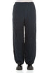 Long Dark Navy Crinkled Trousers 1