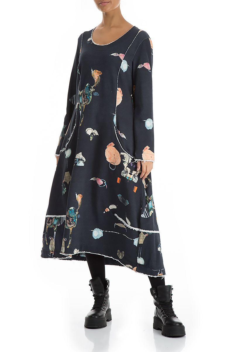 Long Flared Fairy-Tale Cotton Dress 4