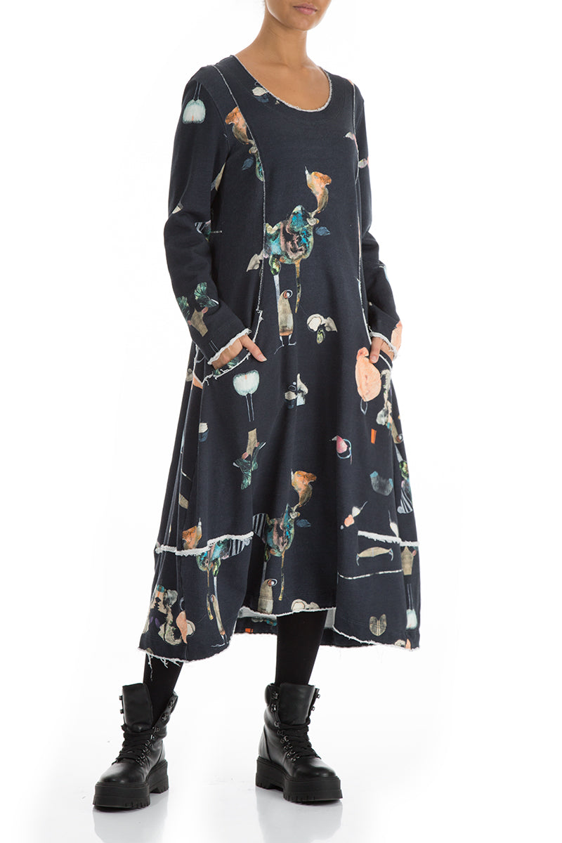 Long Flared Fairy-Tale Cotton Dress 3