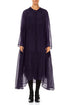 Long Royal Purple Silk Chiffon Jacket 1