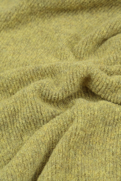 Long Open Golden Lime Wool Cardigan 5
