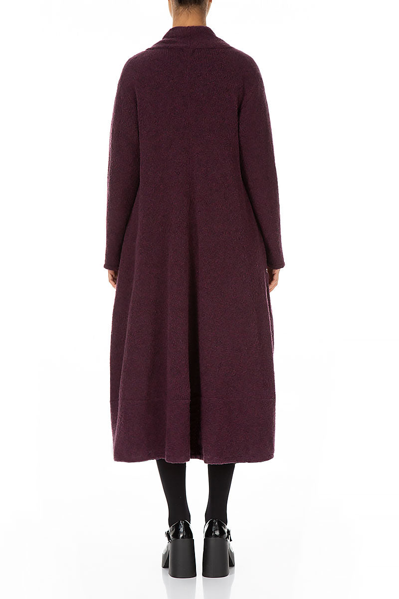 Long Open Mulberry Wool Cardigan 2