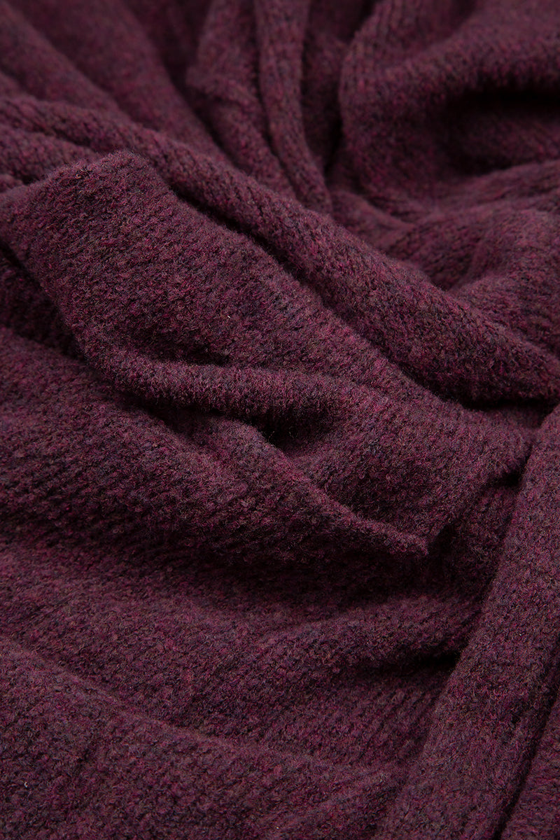 Long Open Mulberry Wool Cardigan 5