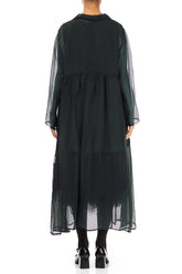 Long Peacock Silk Chiffon Jacket 2