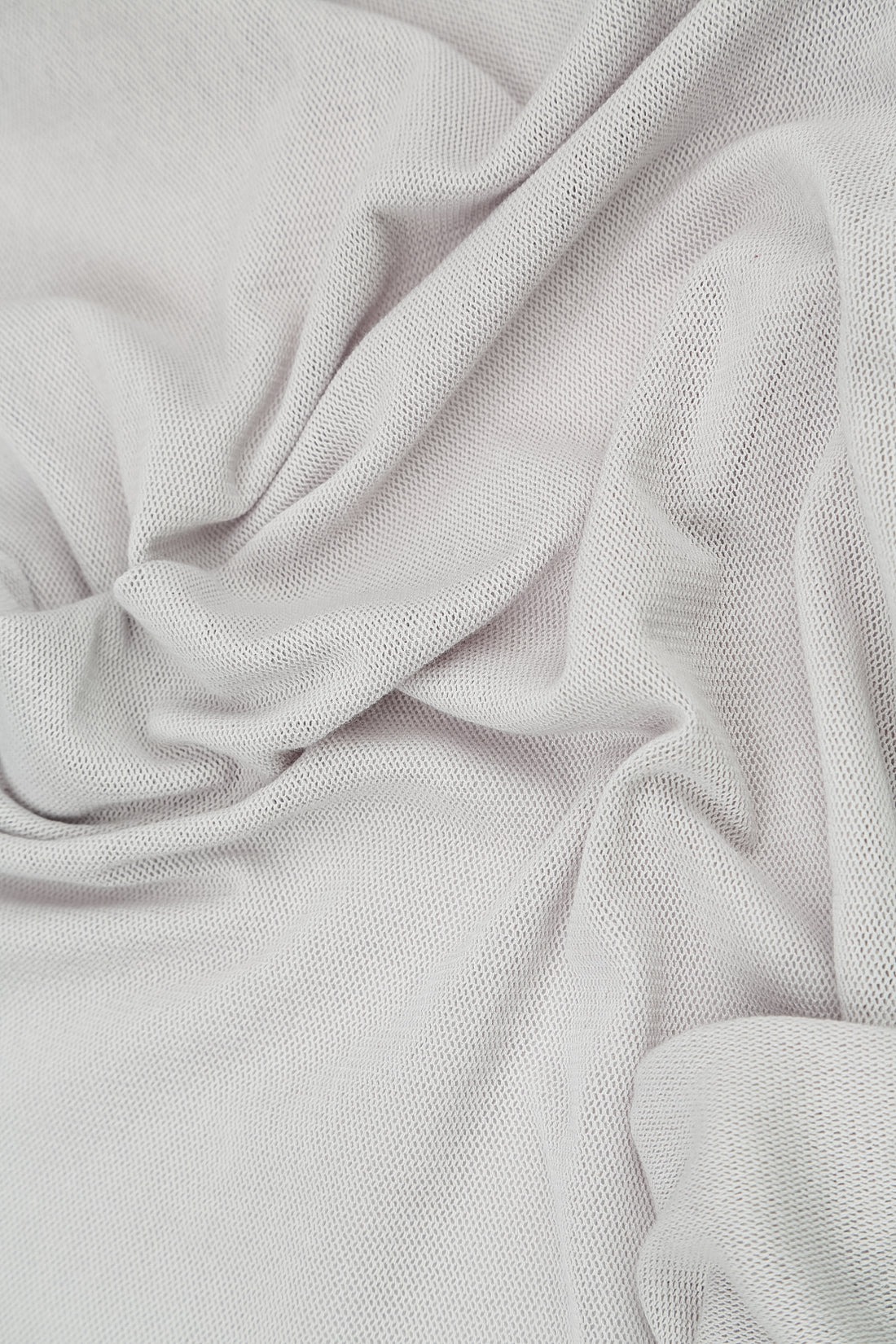 Long Sleeve Pearl Grey Mesh Soft Cotton Top 5