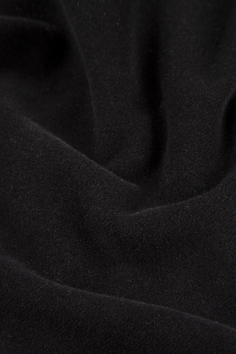 Pantalon long fuselé en jersey de coton noir