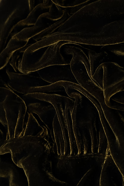 Long Taper Forest Mist Silk Velvet Trousers 4