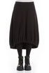 Longer Back Black Cotton Jersey Skirt 1
