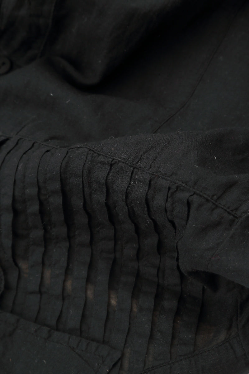 Longer Back Black Cotton Shirt 6