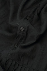 Longer Back Black Cotton Shirt 5