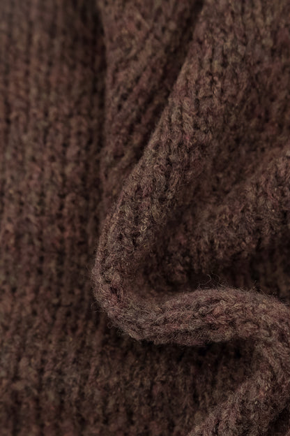 Longer Back Brown Wool Cardigan