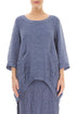 Longer Back Crinkled Blue Nova Tunic 1