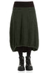 Longer Back Forest Mist Textured Linen Skirt 1