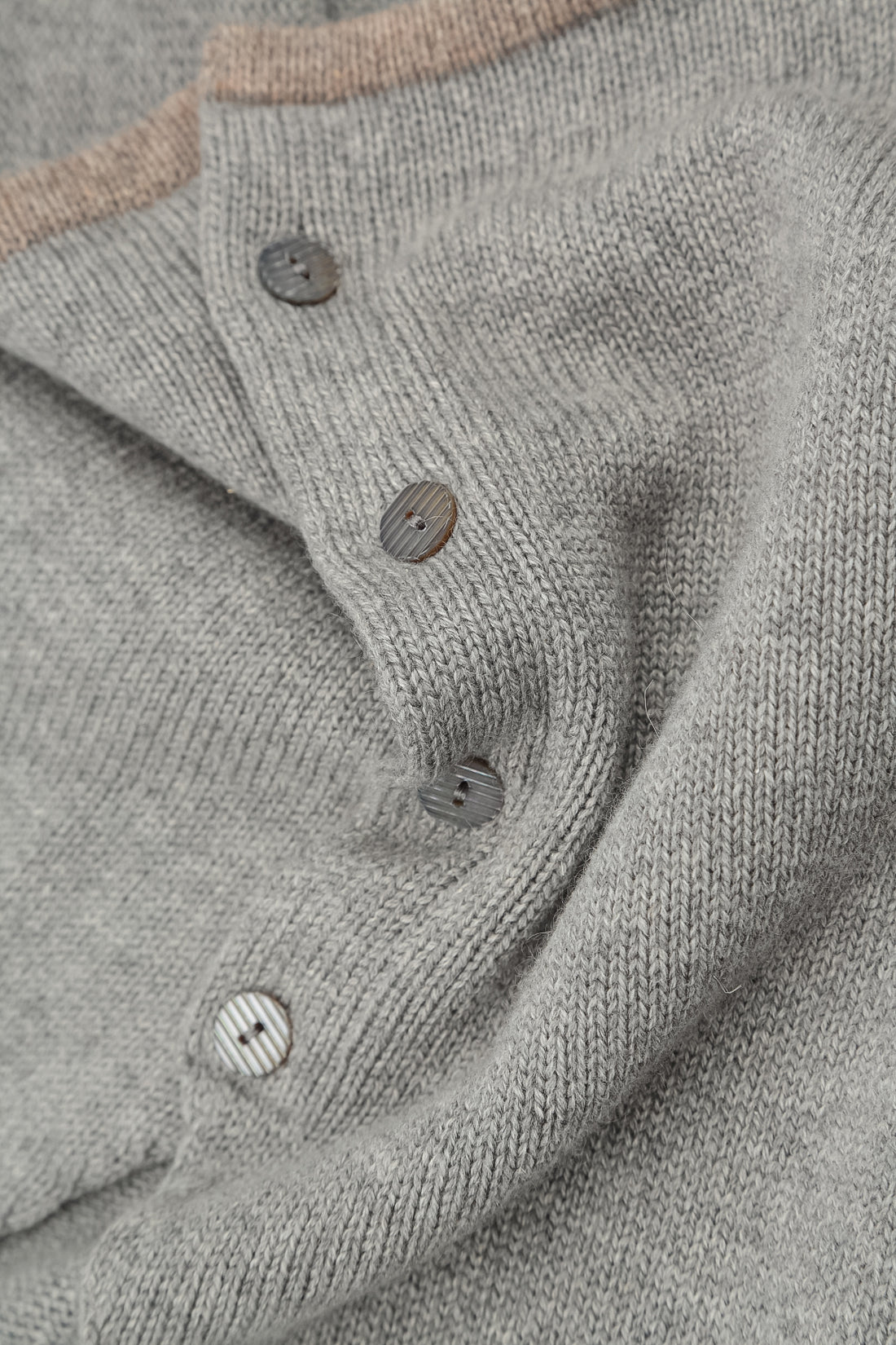 Longer Back Light Grey Cashmere Cardigan 6