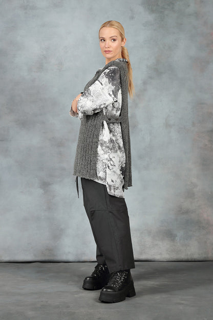 Longer Back Alabaster Silk Cotton Shirt 7