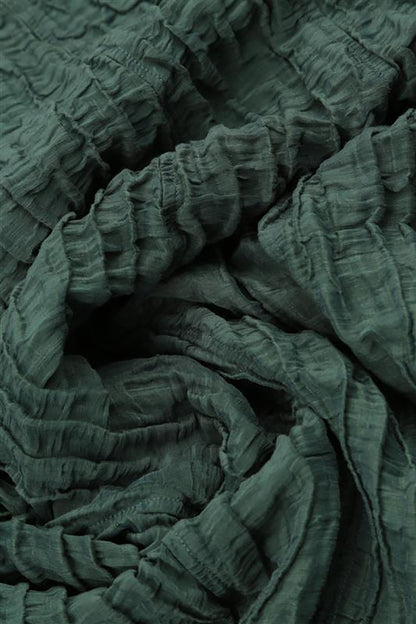 Longer Back Sage Crinkled Silk Linen Jacket