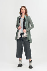Longer Back Sage Mesh Soft Cotton Jacket 6