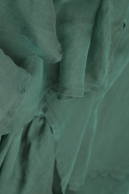 Longer Back Sage Silk Cotton Shirt 5