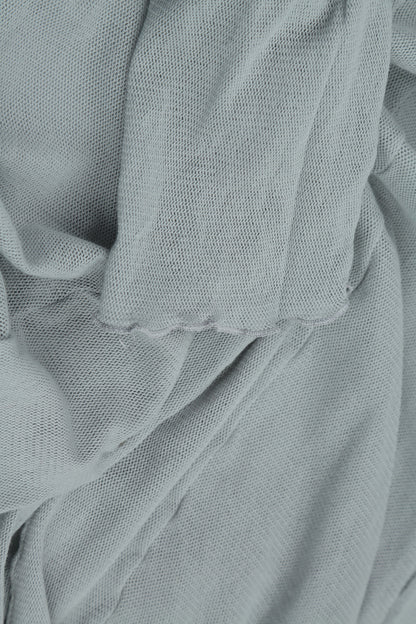 Longer Back Silver Grey Mesh Soft Cotton Jacket 5