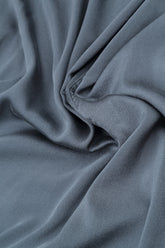 Longer Back Slate Blue Silk Blouse 5