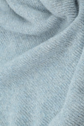 Longer Back Turtleneck Silver Blue Wool Sweater 5