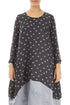 Longer Edges Dotty Anthracite Silk Tunic 1