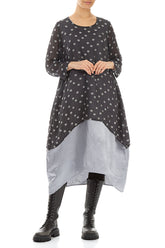 Longer Edges Dotty Anthracite Silk Tunic 4