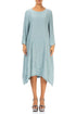 Longer Sides Crinkled Breeze Silk Linen Dress 1