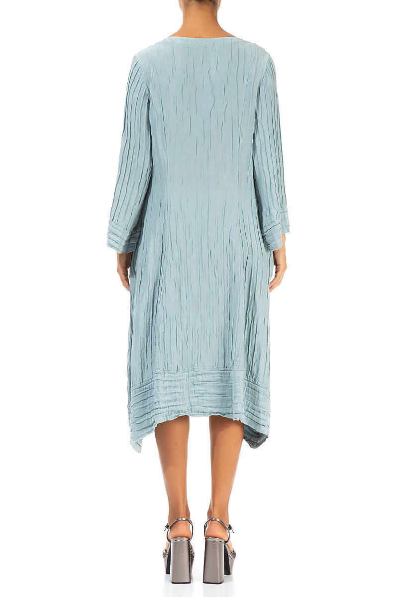 Longer Sides Crinkled Breeze Silk Linen Dress 2