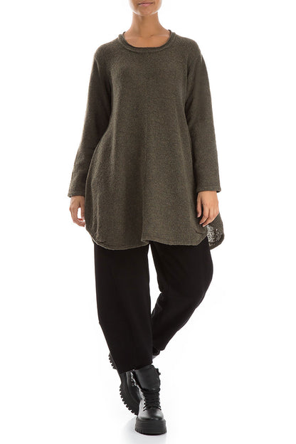 Loose Cosy Khaki Wool Sweater 4