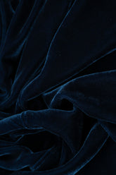 Loose Azure Silk Velvet Trousers 5