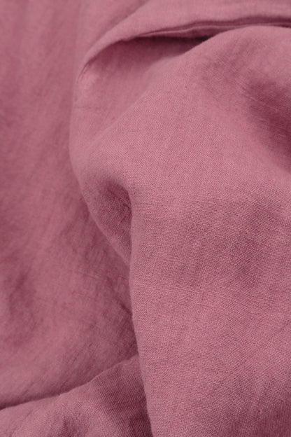 Loose Back Pockets Mauve Taupe Linen Trousers 4
