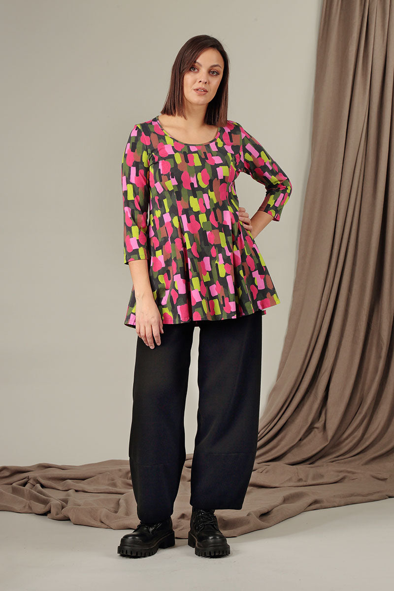 Loose Black Cotton Jersey Trousers 5