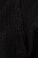 Loose Black Linen Shirt 5