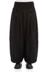 Loose Black Mélange Linen Trousers 1