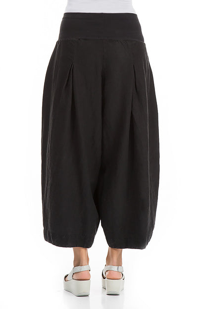 Loose Black Linen Trousers 2